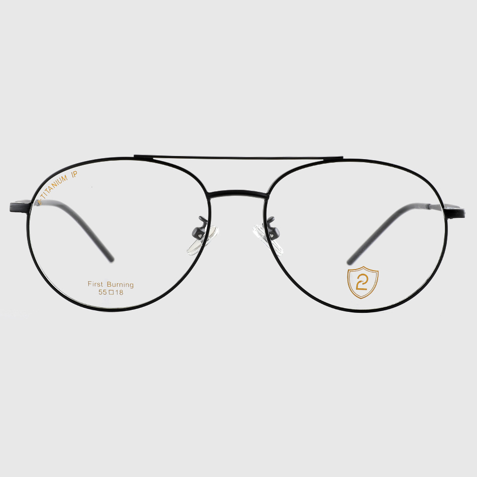 블루라이트차단 빈티지 투브릿지 보잉 티타늄 안경테 오버사이즈