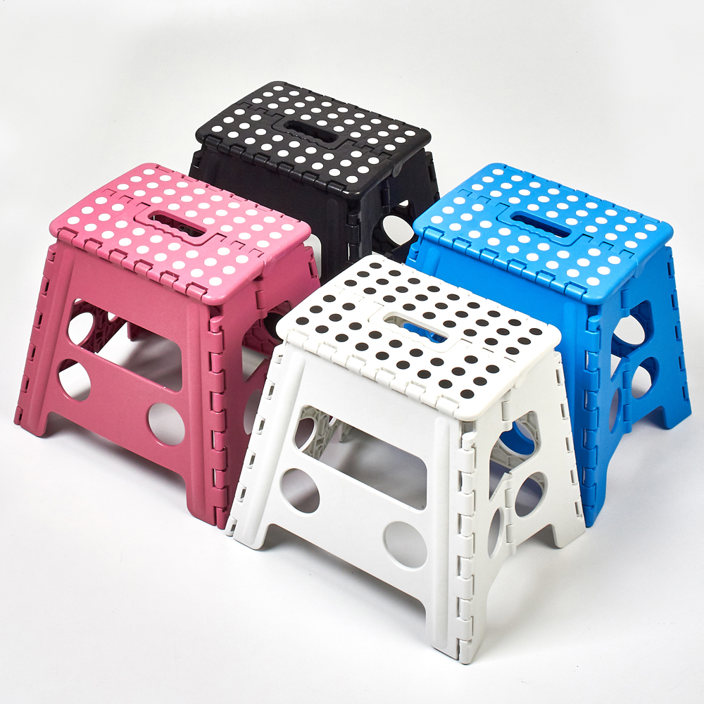할메이드 플라스틱 간이의자 발판 미니 스툴 캠핑 휴대용 접이식 의자 중