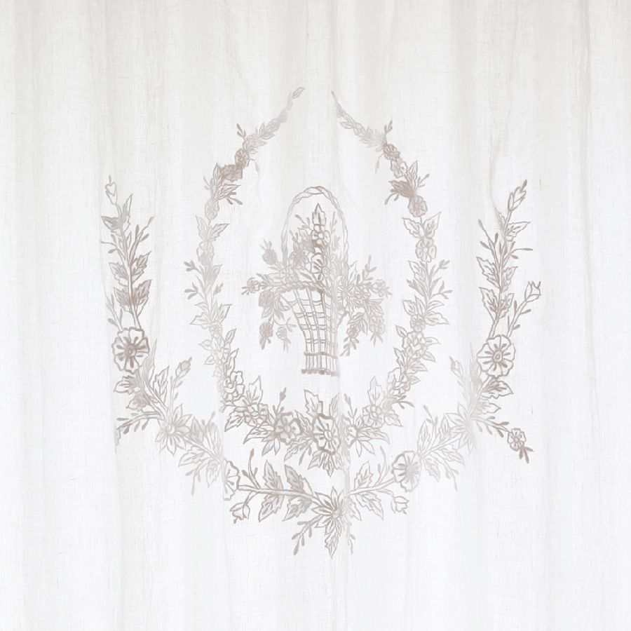 메종드파리 프렌치 자수커튼 플라워바스켓 (핑크)