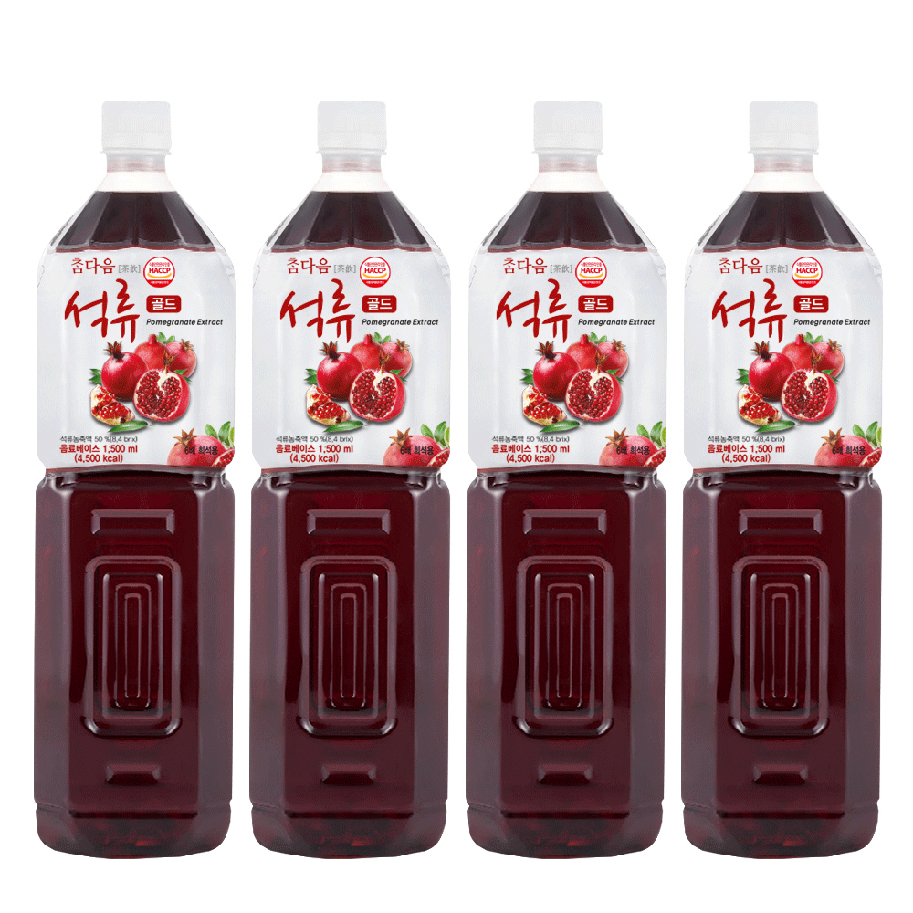 참다음 석류 농축액 엑기스 청 음료 베이스 1.5L 4개 - 상품 이미지