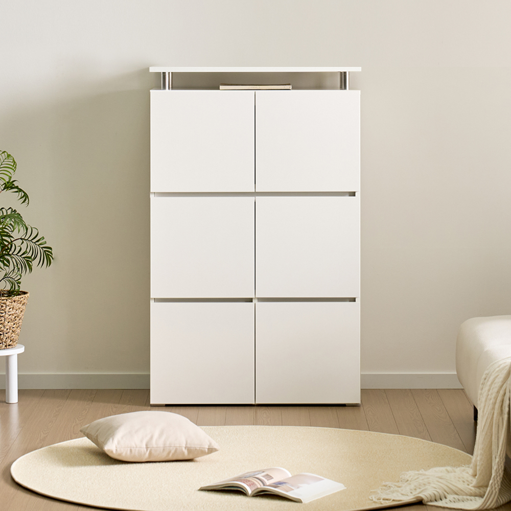 로아 수납장 3단 800 (상판형) 화이트 모듈 다용도 거실 베란다