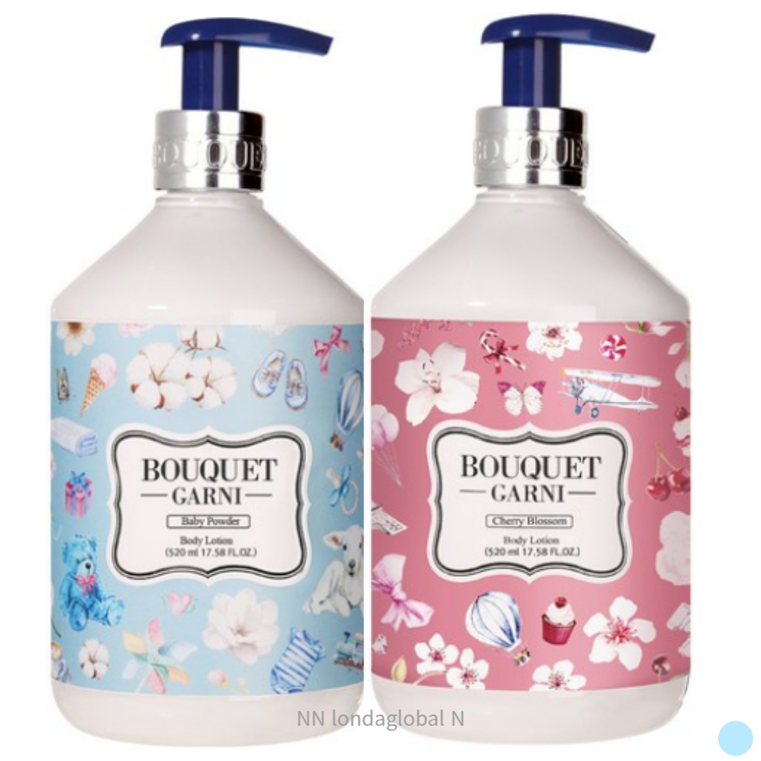 부케가르니 바디로션 세트 파우더 체리 향 520ml 2개 : 비에스컴패니