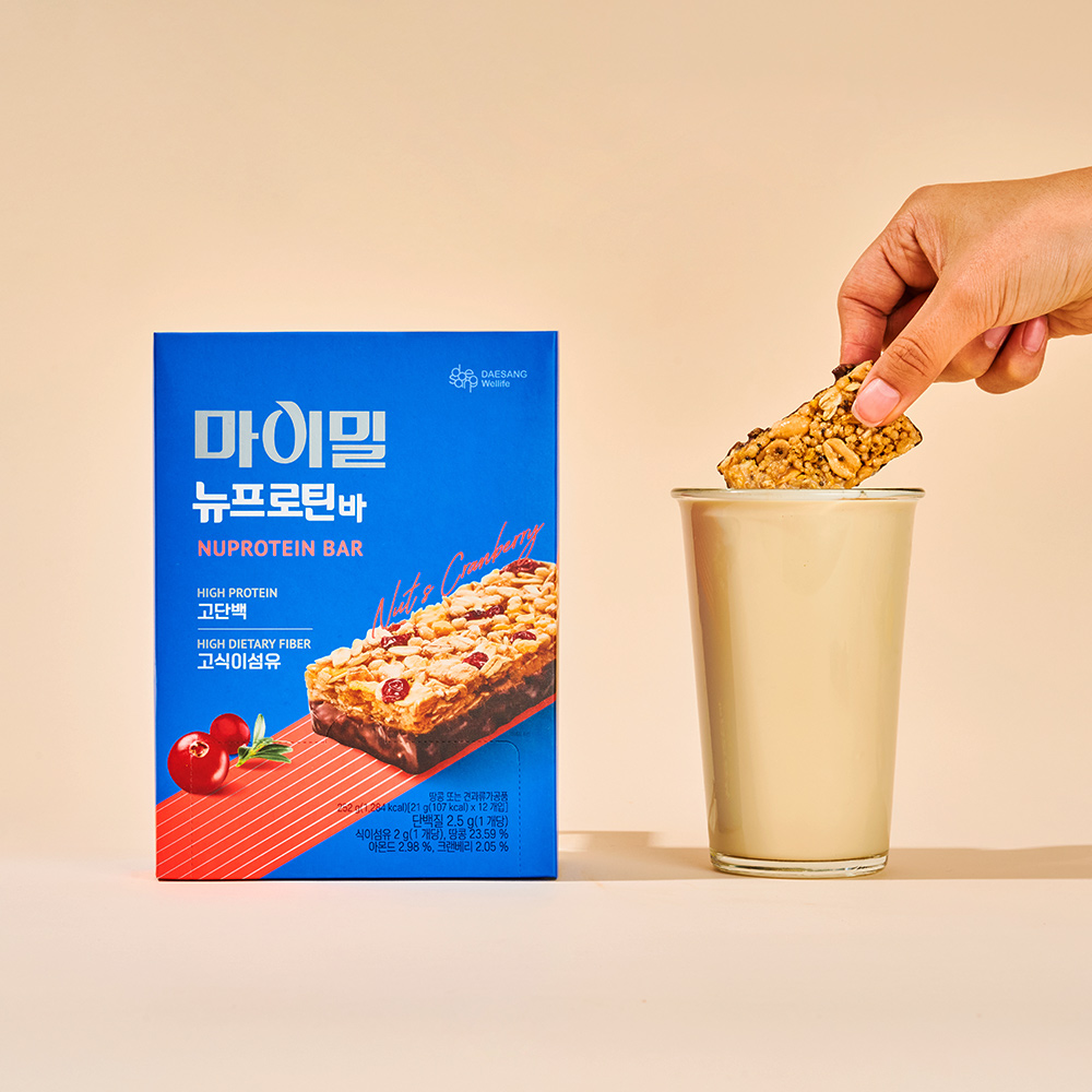 대상웰라이프 마이밀 뉴프로틴바 1박스+1박스 (21g x 24개) 식사대용 이미지 8