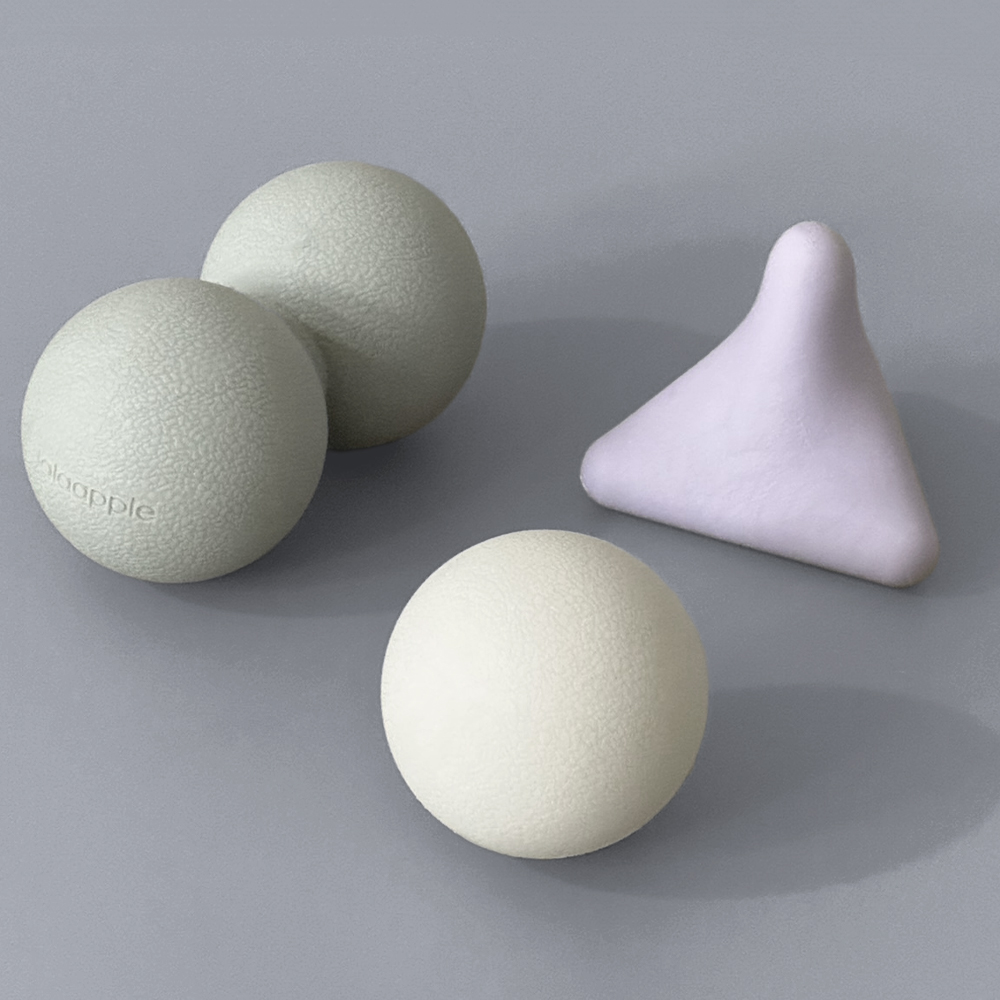 라라애플 마사지볼 3종 세트 싱글 땅콩 포인트 지압 근막 이완 마사지
