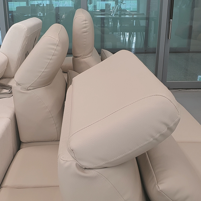 스코나 브로드 실리콘레더 애쉬원목 가죽 스윙 소파 스툴미포함, 라이트베이지, 4인용