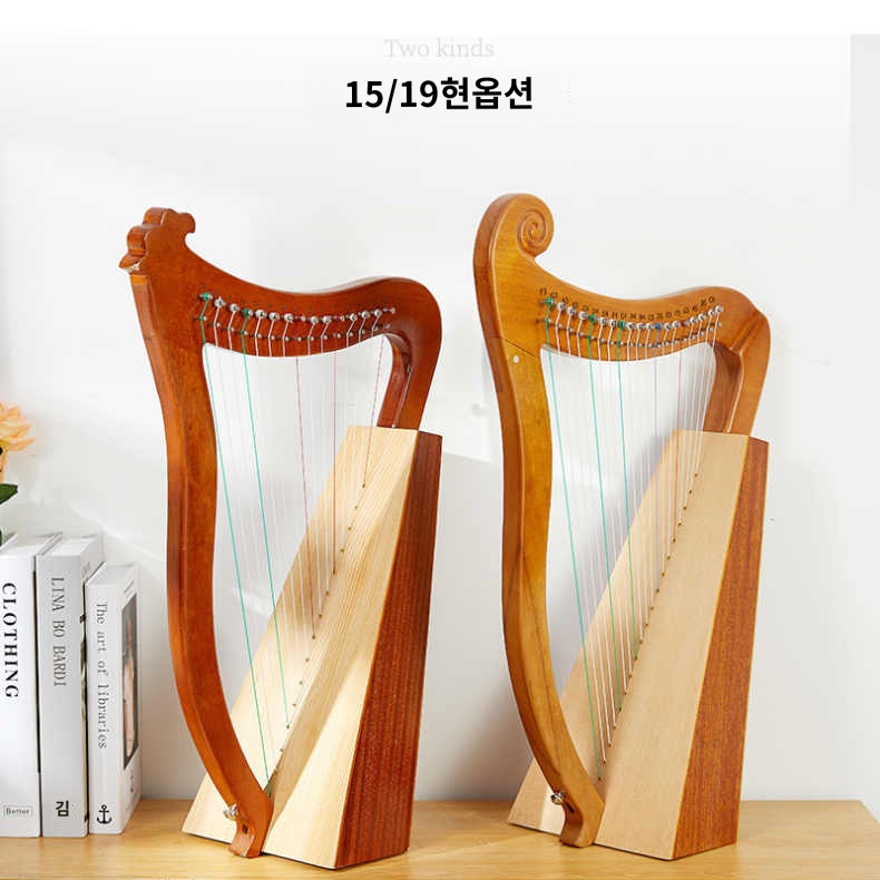 레버 하프 19현 입문용 학교 교구 교육용 - 상세 이미지 2
