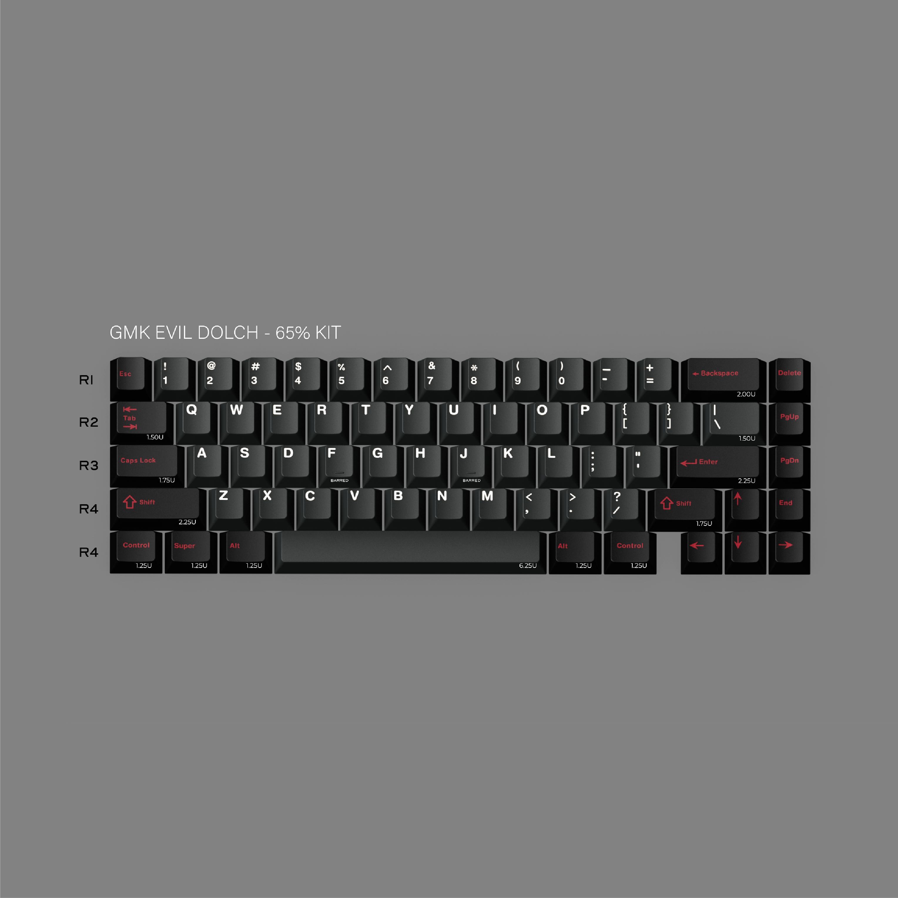GMK CYL Evil Dolch The Split 키캡 TKL 킷 등 - 상세 이미지 4