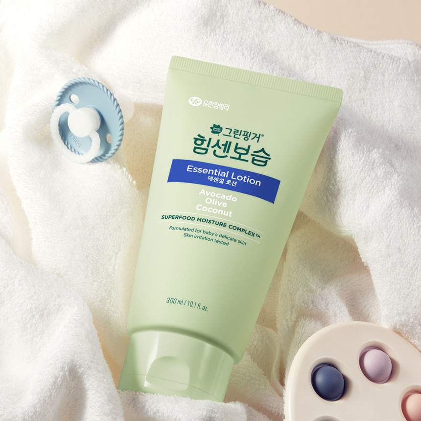 NEW 그린핑거 힘센보습 에센셜 로션 오렌지그린티향 300ml X 1EA / 신생아, 유아, 어린이, 키즈 온가족용 스킨케어, 신생아