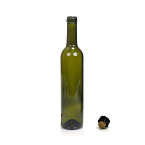 와인병 500ml 그린색 코르크 포함 - 메인 이미지