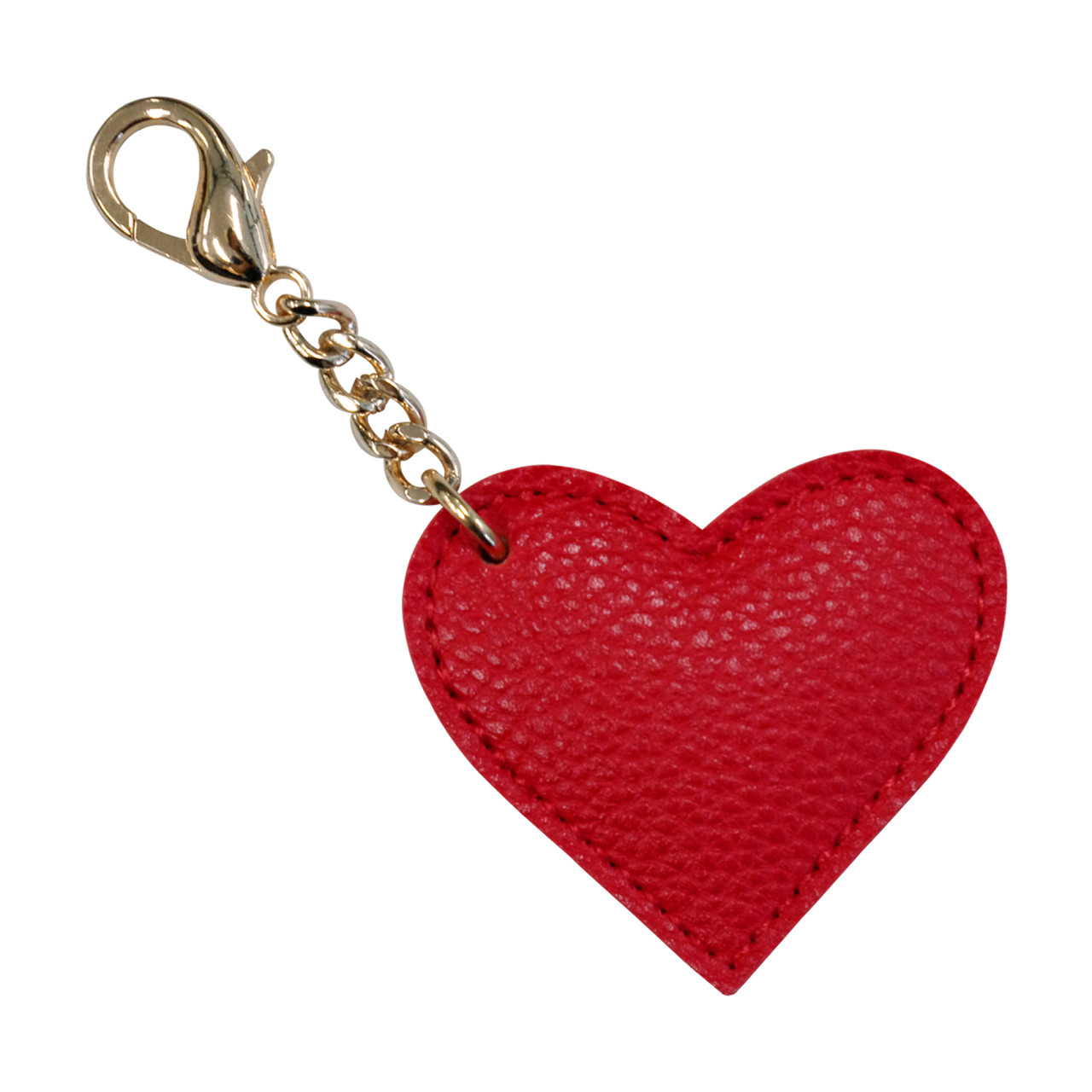 포인트라벨 하트 스마일 키링 레드 - 상품 이미지