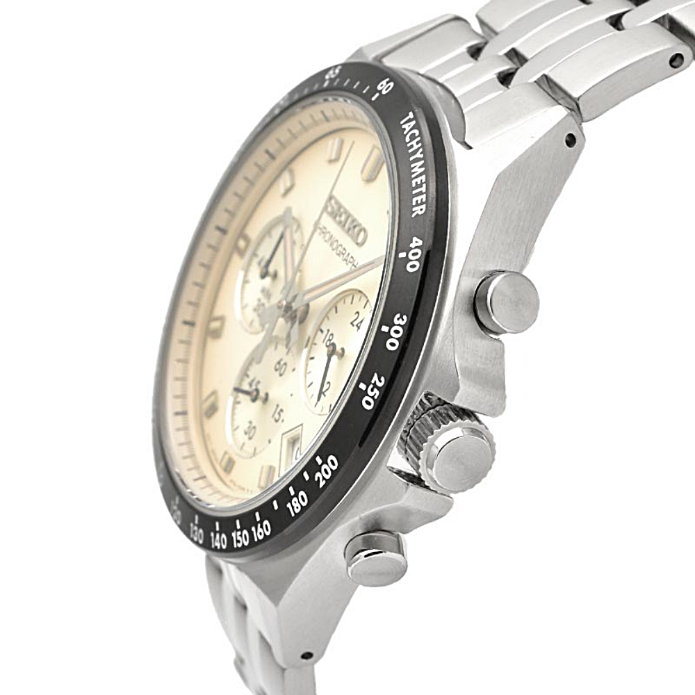 세이코 SEIKO 크로노그래프 빈티지 남자 손목 레이싱 시계 SBTR047 베이지 - 상세 이미지 2