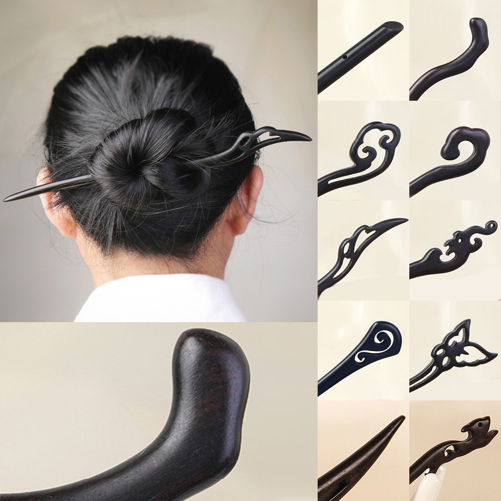 비녀 한복 머리장식 올림 머리 집게 핀 뒤꽂이 - 상세 이미지 2
