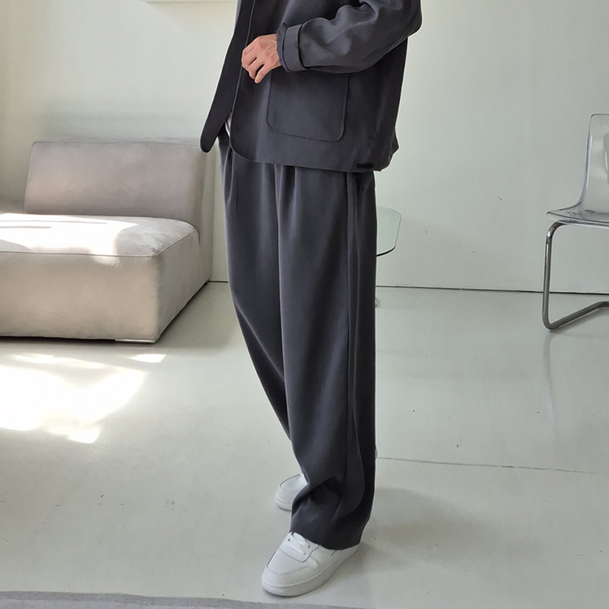 2컬러 벌룬핏 밴딩 와이드팬츠