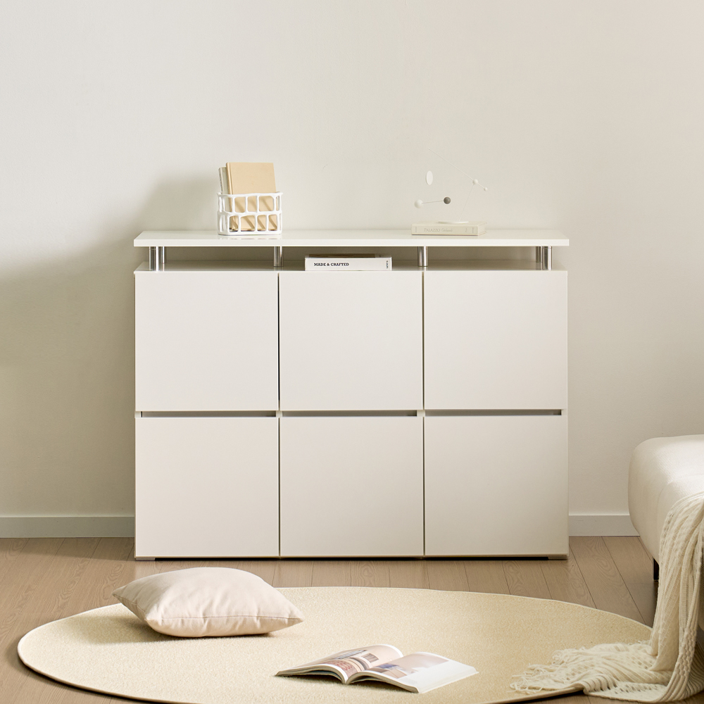 로아 수납장 2단 1200 (상판형) 화이트 모듈 다용도 거실 베란다 맘마존