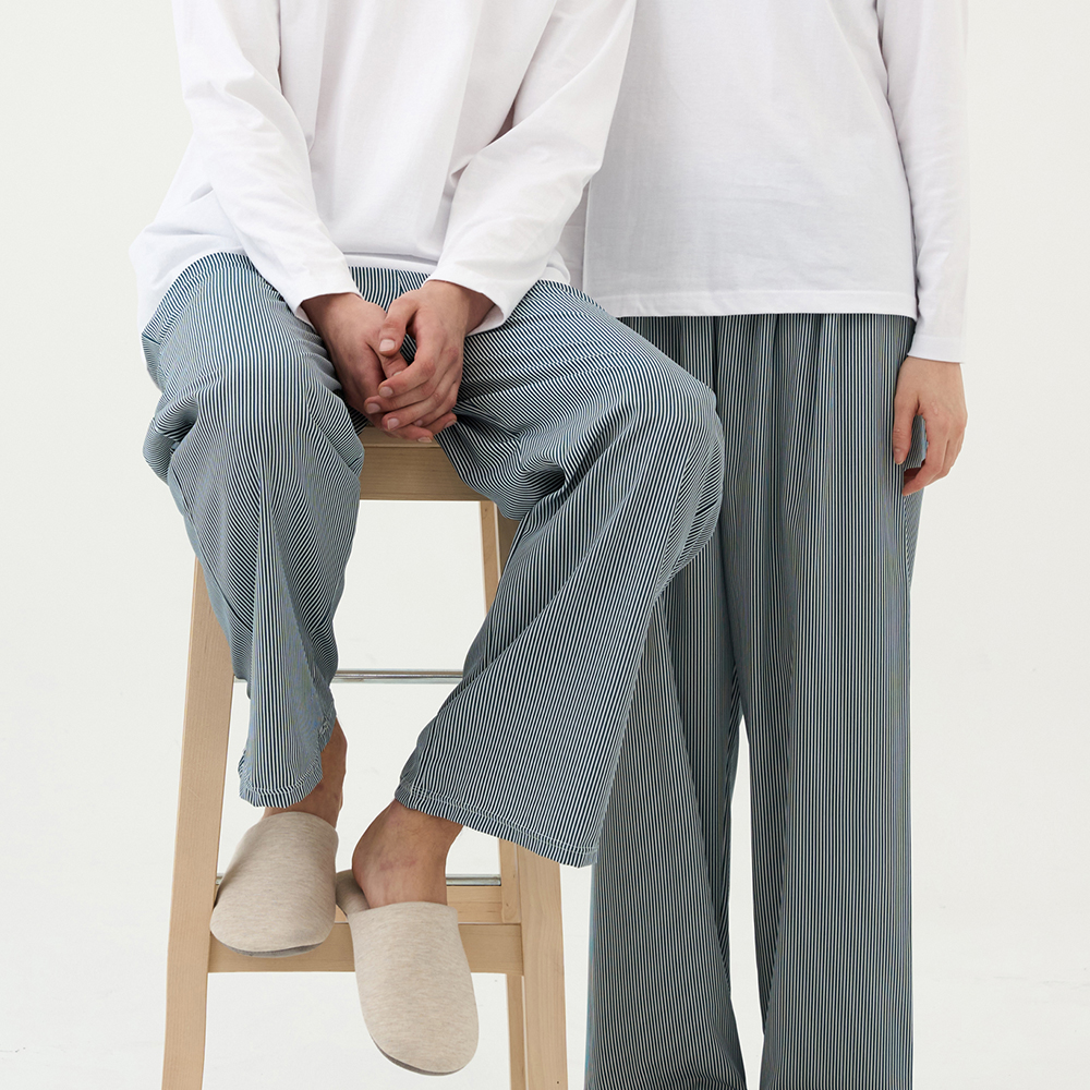 도씨 커플잠옷 홈웨어 파자마 실크핏 클린 바지 잠옷바지 상품 이미지