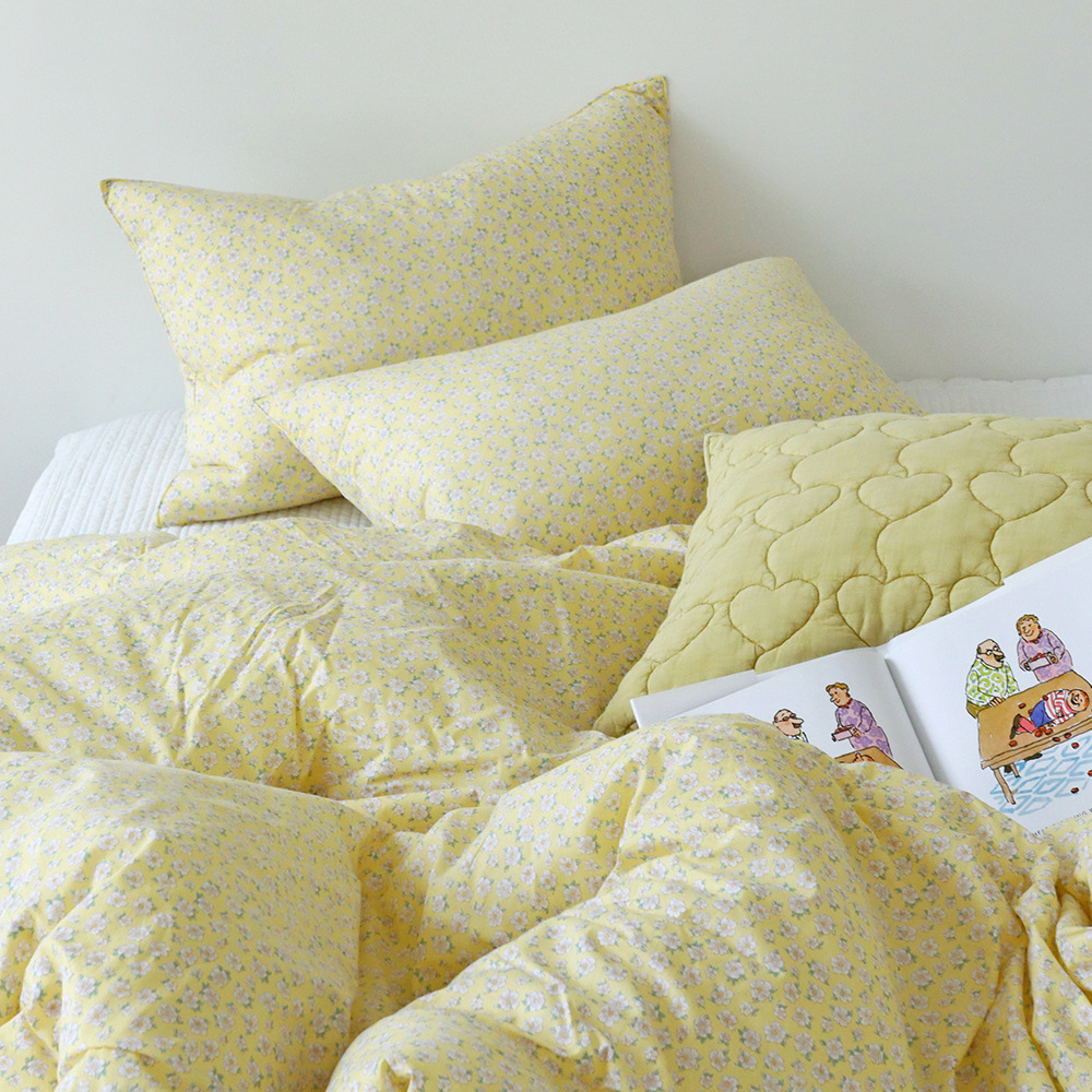 드로잉데이지 60수 아사 순면 부드러운 알러지케어 사계절 꽃 이불 차렵이불 SS