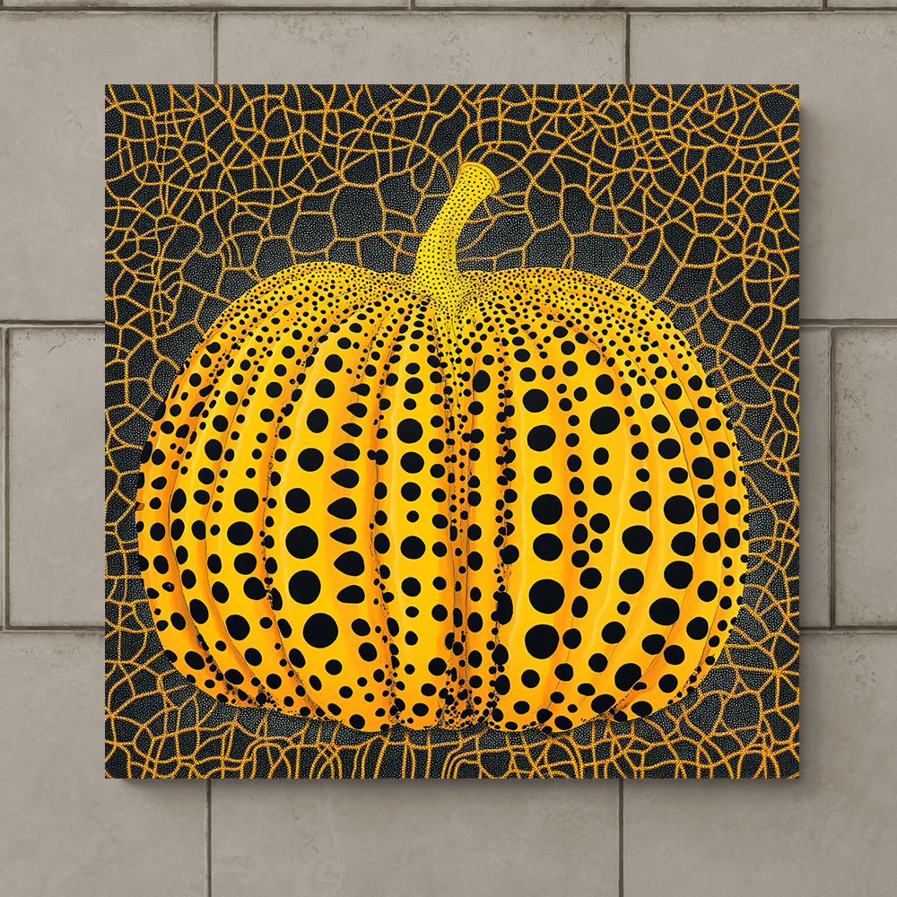 꽃무늬 호박 45x45cm 캔버스 액자 호박그림 이미지 8