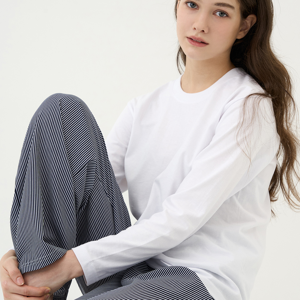 도씨 커플잠옷 홈웨어 파자마 실크핏 클린 바지 잠옷바지 상품 이미지