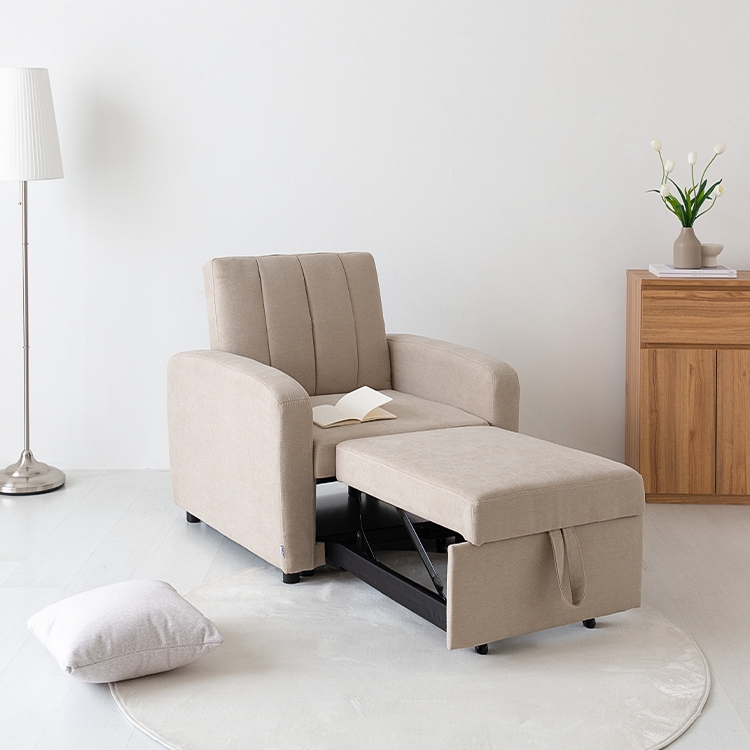 네르센 1인 패브릭 소파베드 XY2178 3233.9265, 크림