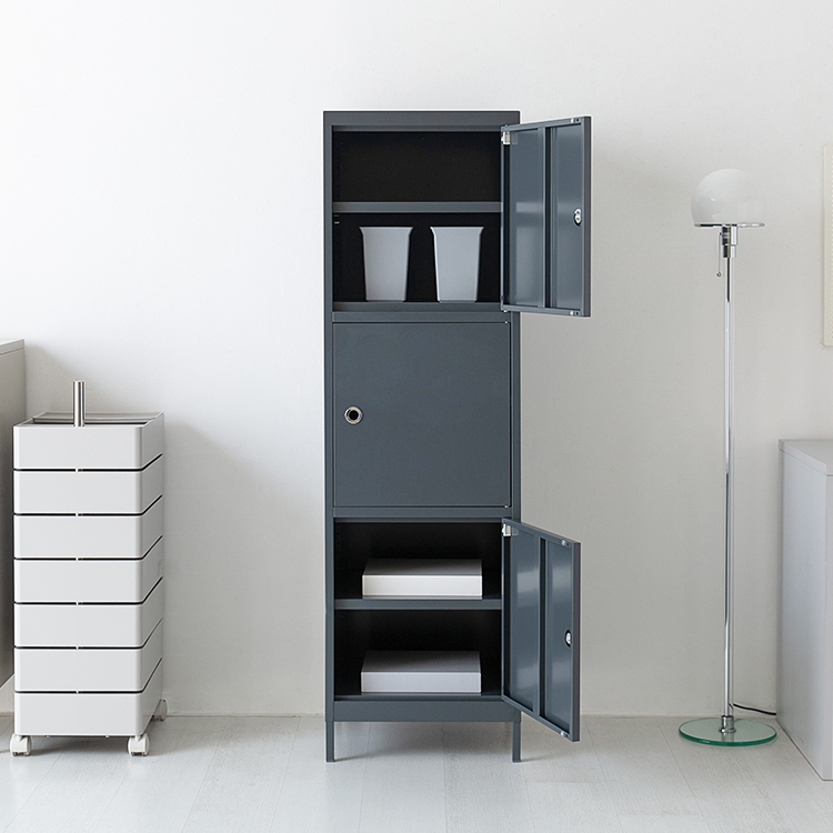 MKB 캐비넷 3문 수납장 479x457x1594mm, 3단, 다크그레이 2966.4055 - 상세 이미지 2