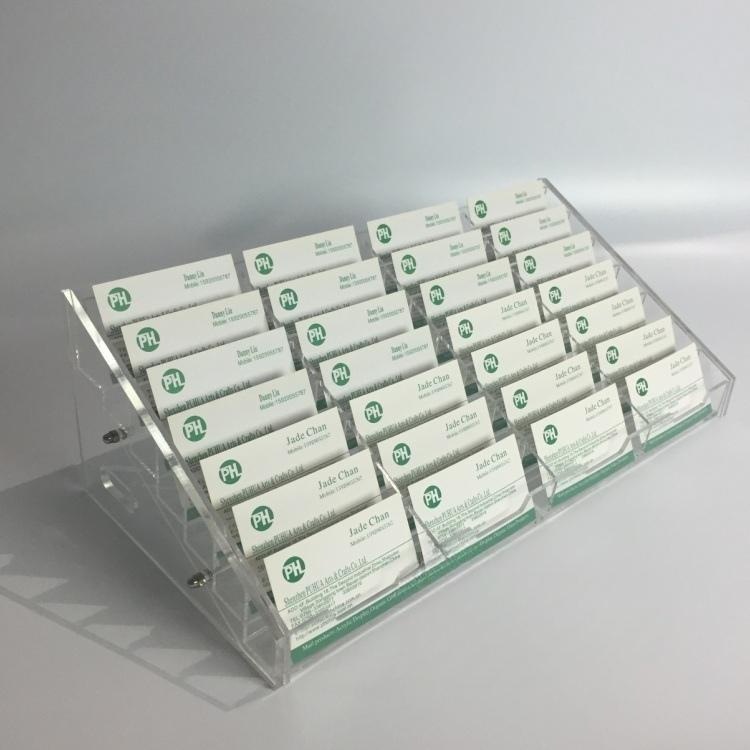 투명 아크릴 명함보관함 출입증 꽂이 케이스 거치대 회사 사무 전시회 다용도 28 40칸 - 상품 이미지
