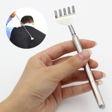 효자손 클립형 일반형 길이조절 안테나 휴대용 스테인레스 접이식 늘어나는 등긁개 - 메인 이미지