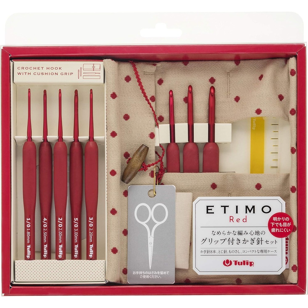 일본 튤립 ETIMO 에티모레드 뜨개질 코바늘 크로셰 세트 - 상품 이미지