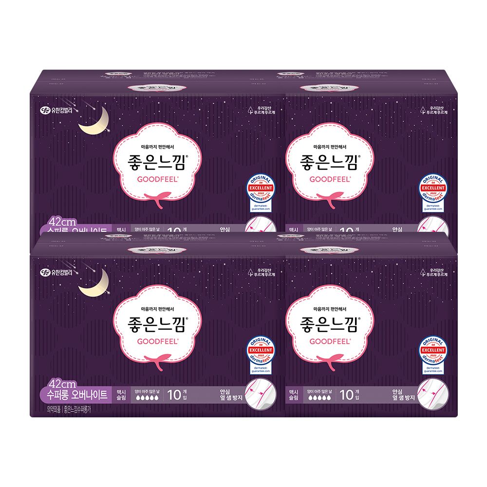 (24)좋은느낌  생리대 오리지널 수퍼롱 10P 4팩 - 상품 이미지
