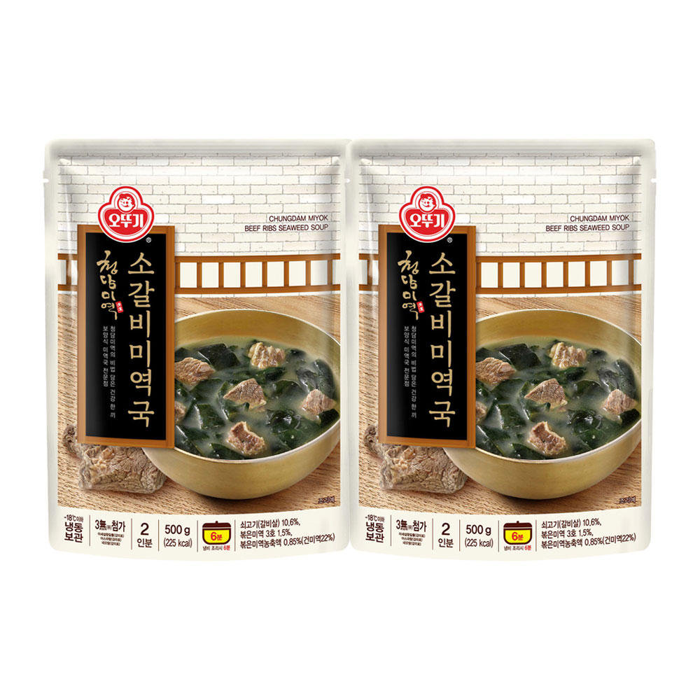 오뚜기 청담미역 소갈비미역국(냉동) 500g 2개 - 상품 이미지