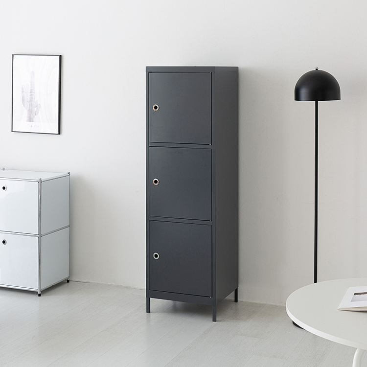 MKB 캐비넷 3문 수납장 479x457x1594mm, 3단, 다크그레이 2966.4055 - 상세 이미지 3