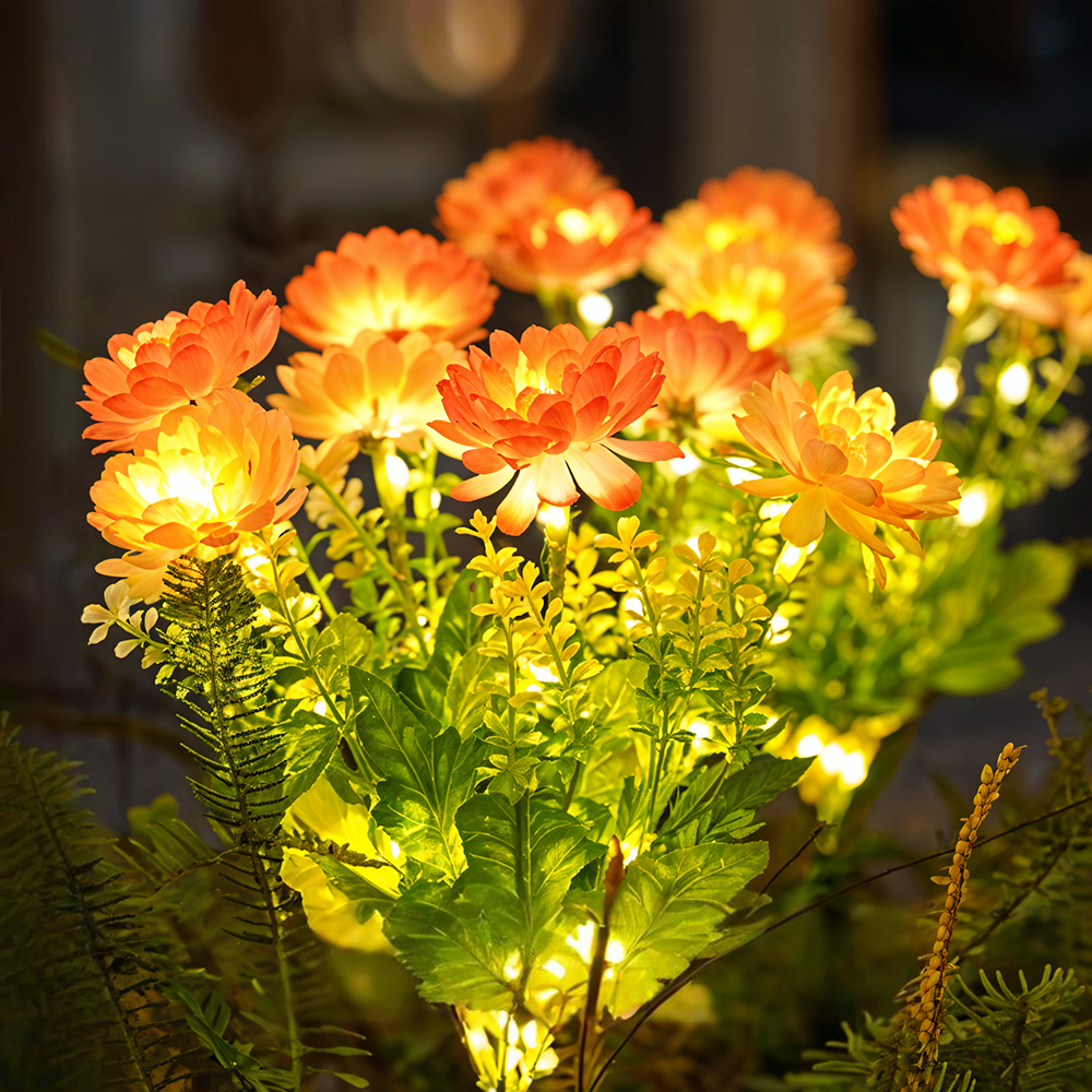 태양광 정원등 꽃등 태양열 조명등 채송화 꽃 LED 전등 경관 조경 테라스