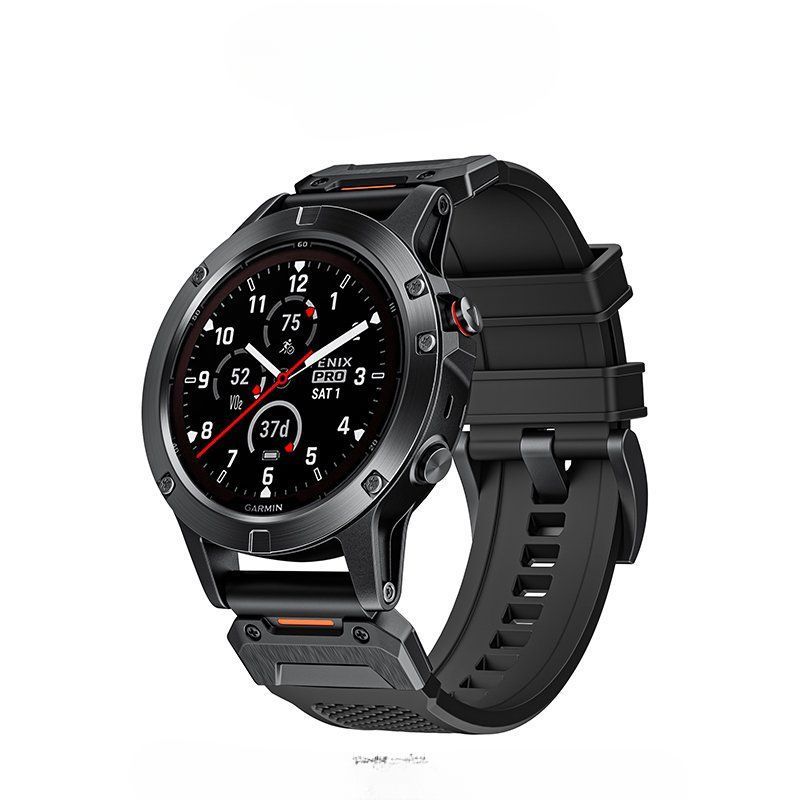 가민 어프로치 S70 스트랩 커넥터 메탈 실리콘 밴드 블랙 Fenix7/Pro 22mm 보 - 상세 이미지 5