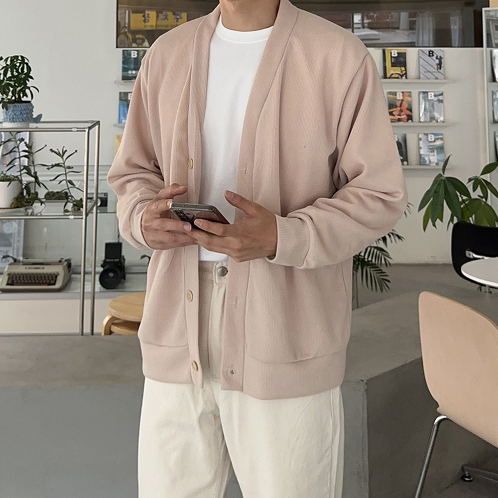 남자 가디건 빅사이즈 오버핏 커플 정장 니트 가디건