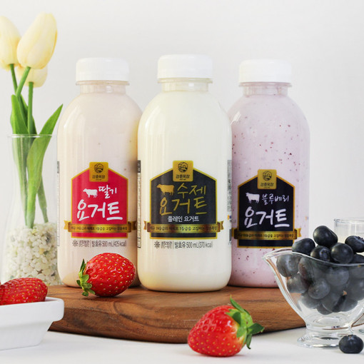 프리미엄 마시는 요거트 3종 1000ml /딸기 블루베리 냉장보관 강훈목장 - 상세 이미지 2