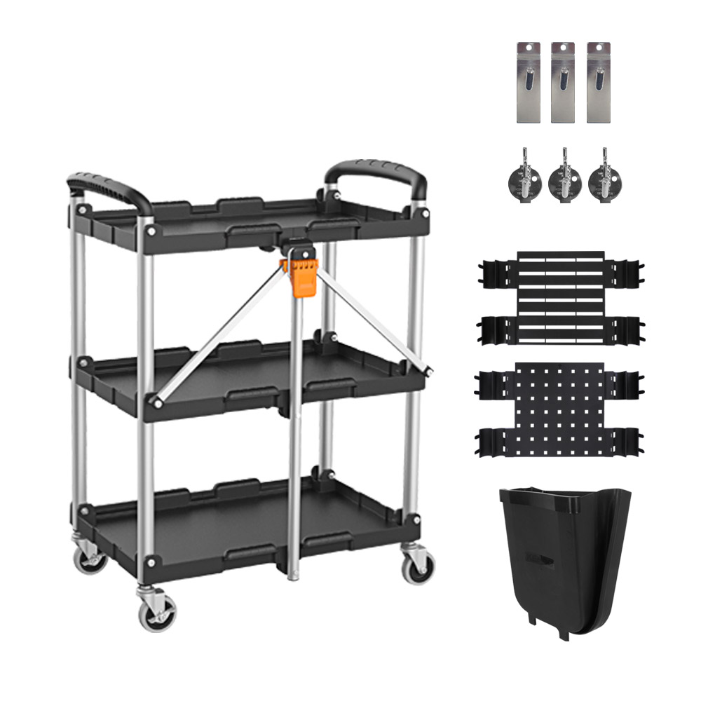 켄도 서빙 주방 접이식 카트 이동식 도서관 트롤리 북트럭 웨건 90339full
