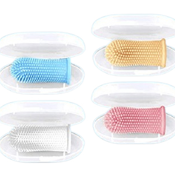 360도 소프트 돌기 애견 강아지 고양이 실리콘 손가락 엄지 검지 칫솔 양치 잇몸 관리 치석 입냄세 제거 부드러운칫솔 양치질