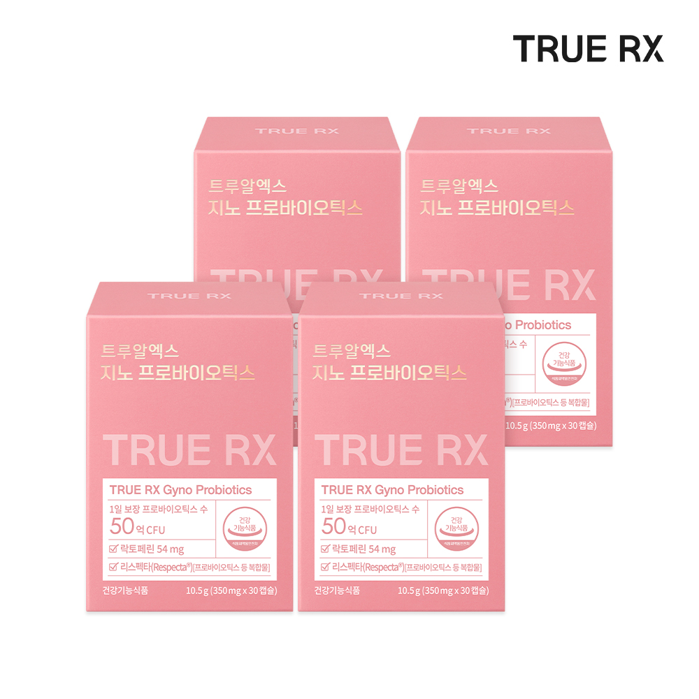트루알엑스 질 유산균 지노 프로바이오틱스 여성 리스펙타 클리오 30캡슐, 4개 제품 이미지