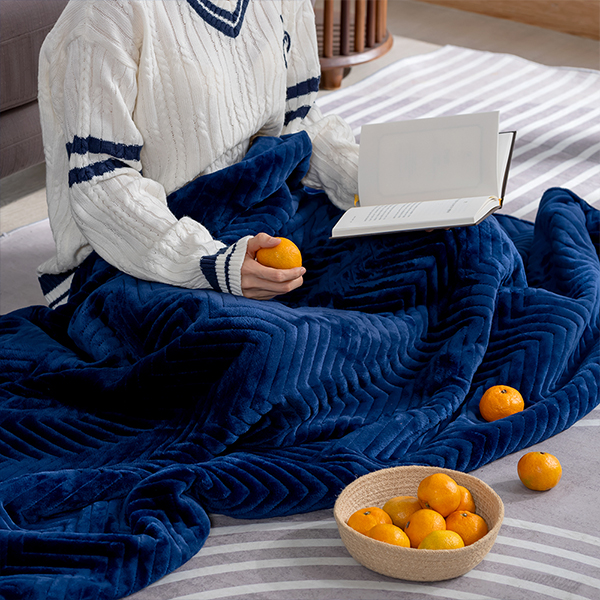 이메텍 프리미엄 벨벳 전기담요 GOK-098 (네이비블루)