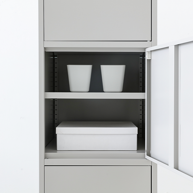 MKB 캐비넷 3문 수납장 479x457x1594mm, 3단, 라이트그레이 3643.4705 - 상세 이미지 3
