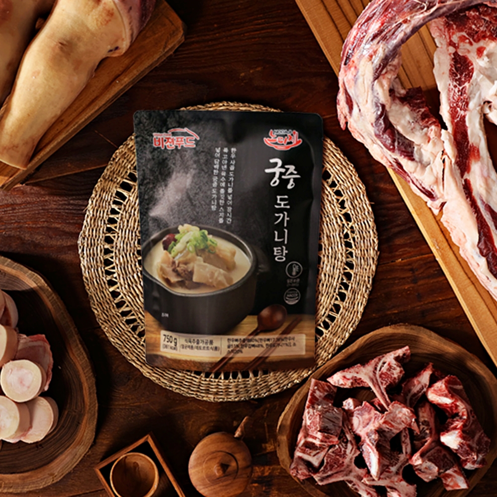 노다지 궁중 도가니탕 750g 7팩 도가니 스지 사골 육수 즉석국 간편식 레토르트 - 상세 이미지 5
