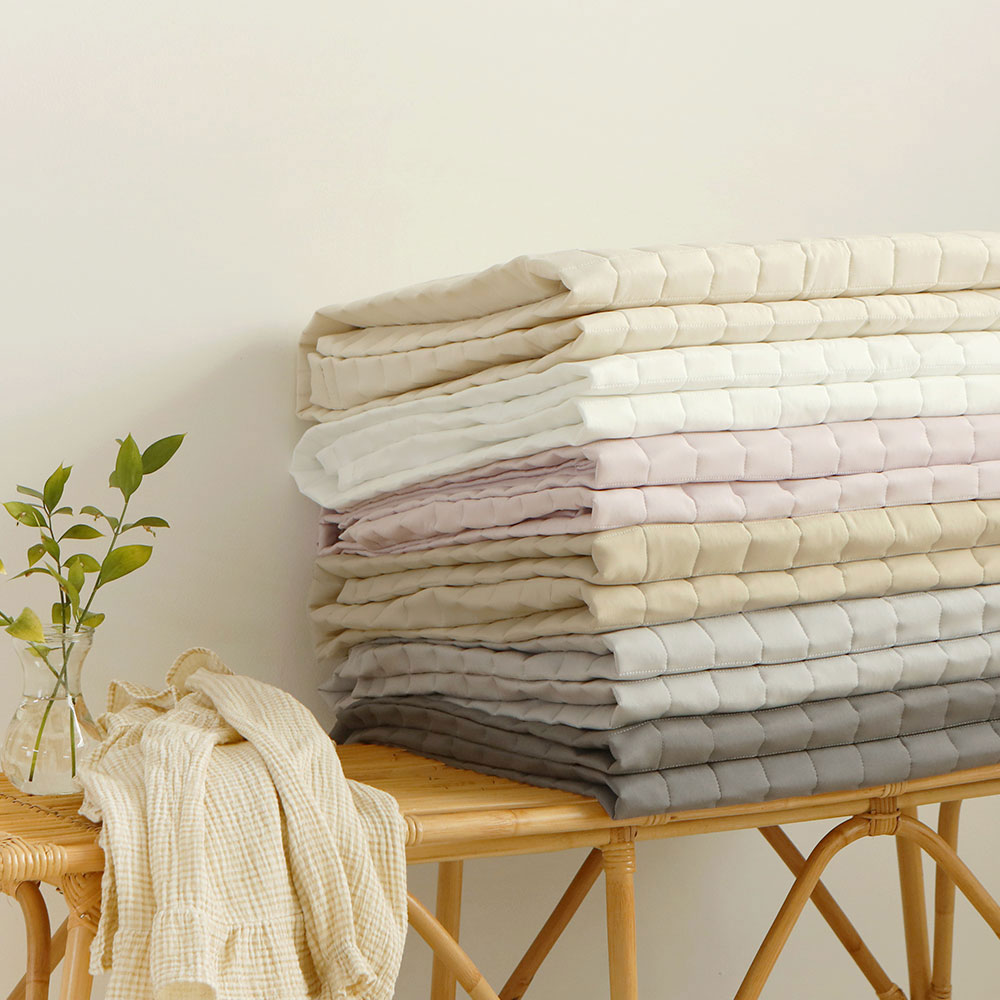 고밀도워싱 옥수수솜 사계절이불 6colors 차렵이불 SS 클라우드 화이트