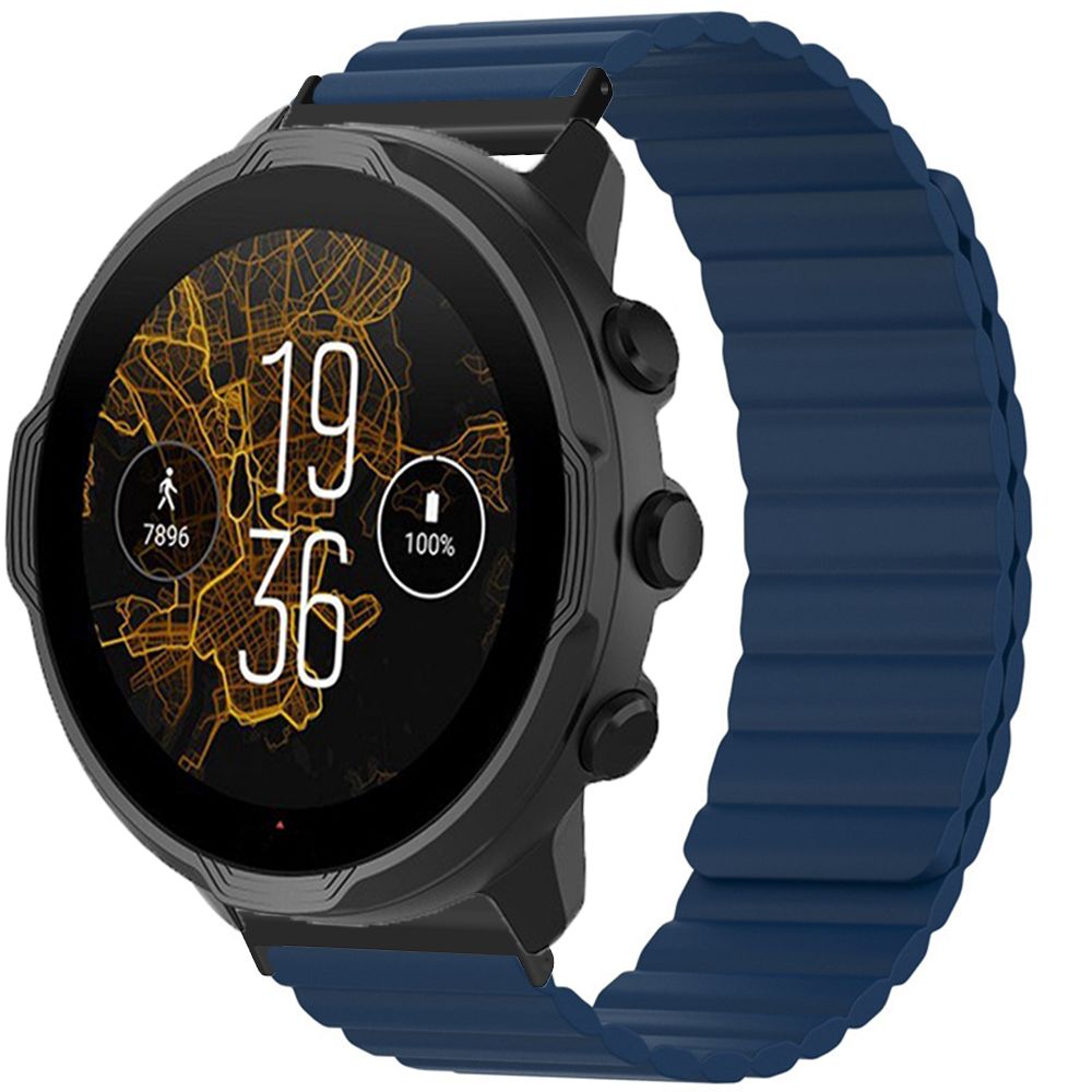 순토 9피크 마그네틱 스트랩 실리콘 투컬러 밴드 블랙 suunto9/suunto7 - 상세 이미지 2