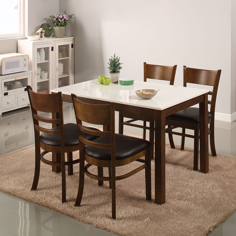 동서가구 리빙하이그로시 4인 식탁세트 DF900116