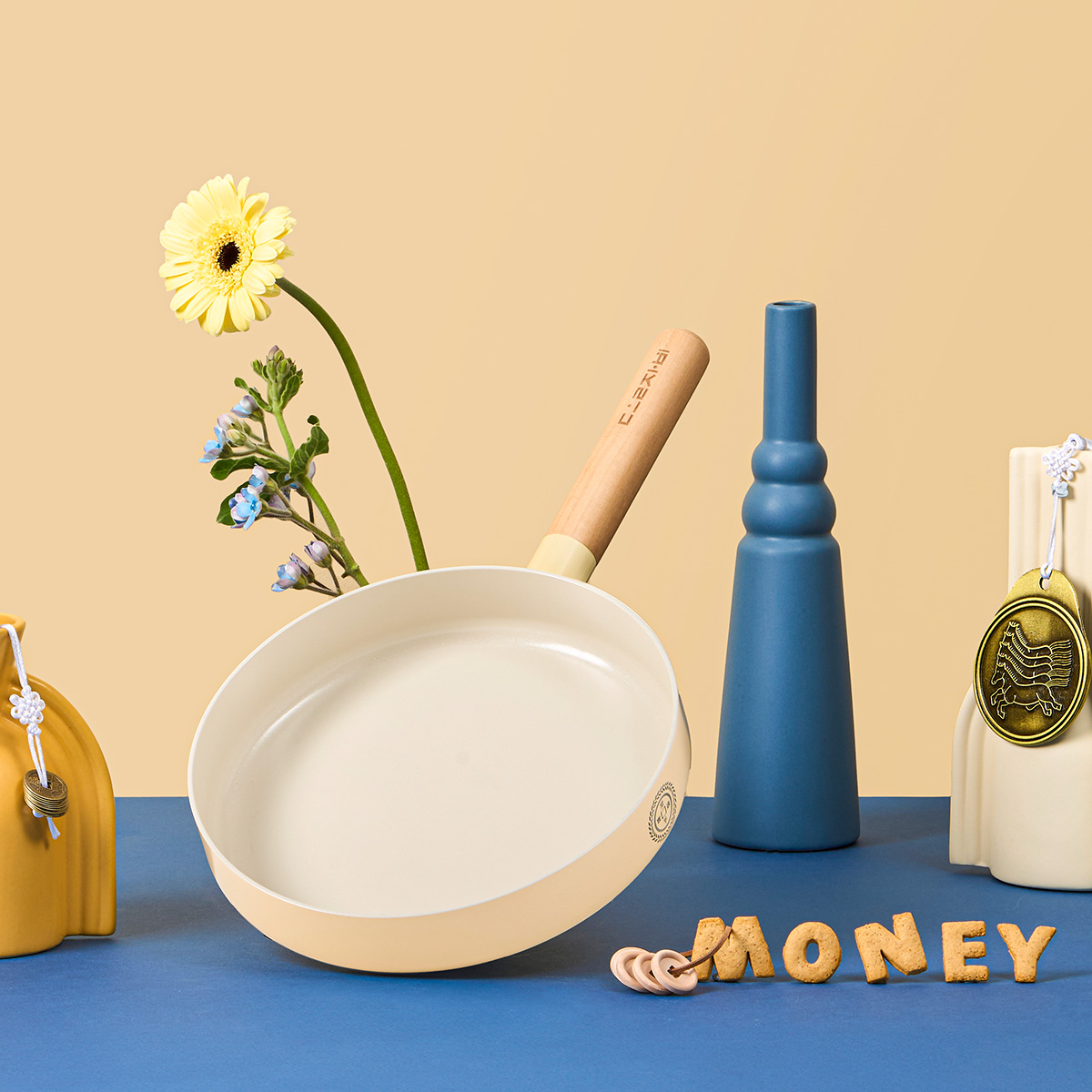 닥터하우스 돌잡이 세라믹 프라이팬 24cm 인덕션 세라믹코팅 5종 택1