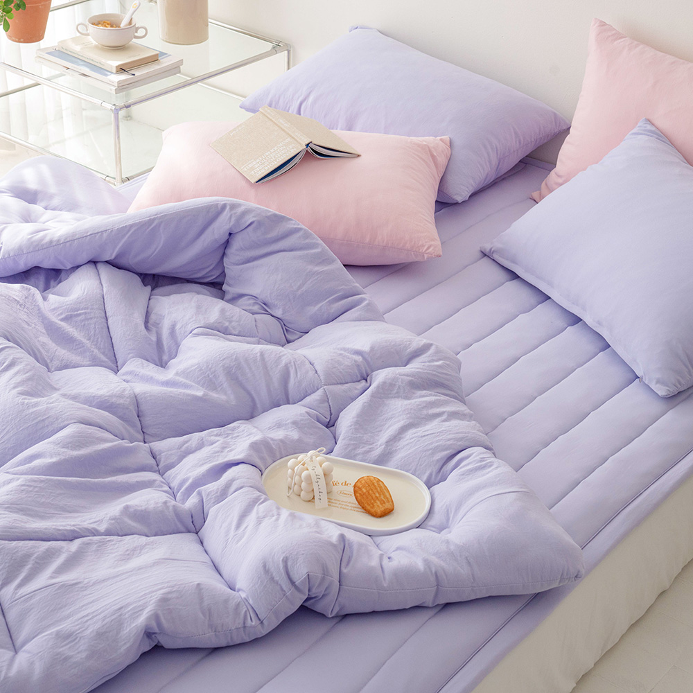 사라하우스 폭신폭신 솜사탕 옥수수솜 사계절 차렵이불 세트 SS/Q/8color