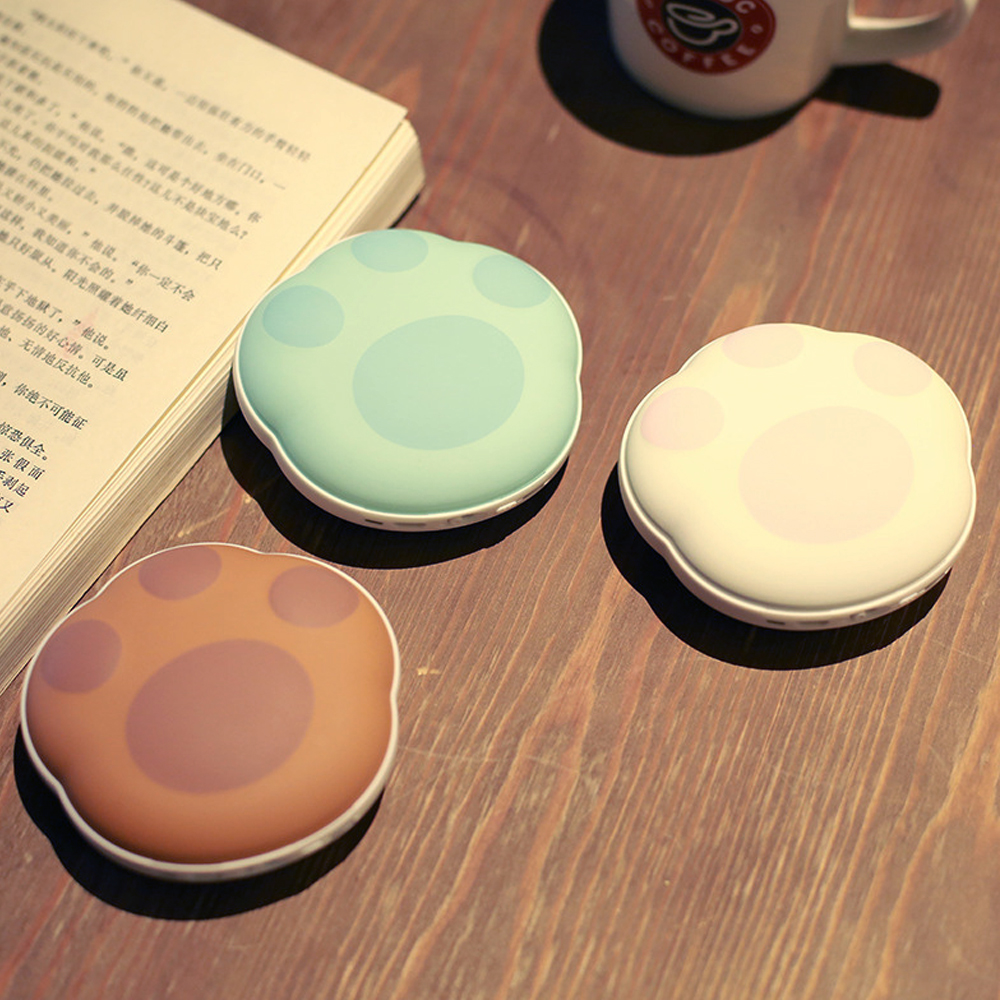 곰발바닥 손난로 주머니 USB 충전식 곰발 전기 겨울 보온 휴대용 보조배터리 핫팩 양면 히터 발열 - 메인 이미지