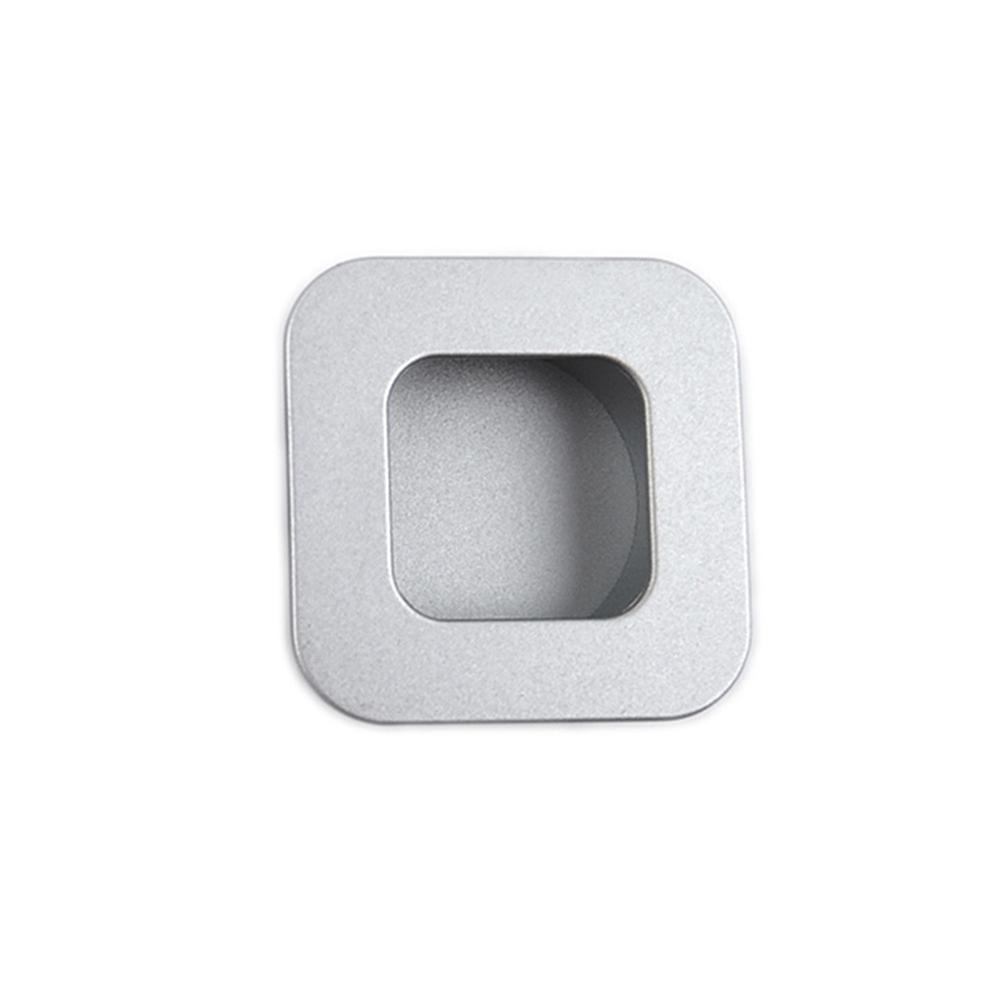 DIY 오목 정사각 매립 손잡이 끼우는 타공 매입 53x53mm 실버