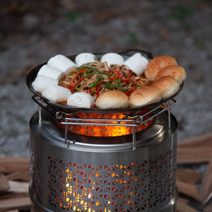 조선땔감 원형 화로대 플레임팟 36 불멍 바베큐그릴 캠핑 이중연소 대형 ... 운동러 솔직 후기 | 실사용 리뷰 - 상품 이미지 2