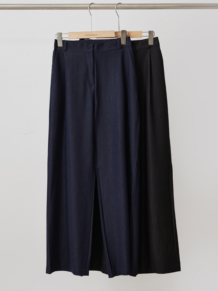 쿠오 앤튼 찰랑핏 와이드 데님 슬랙스 - 상세 이미지 2