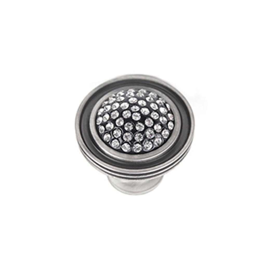 DIY 큐빅 장식 꼭지손잡이 장식장 서랍 1구 원형손잡이 대형 40mm 실버